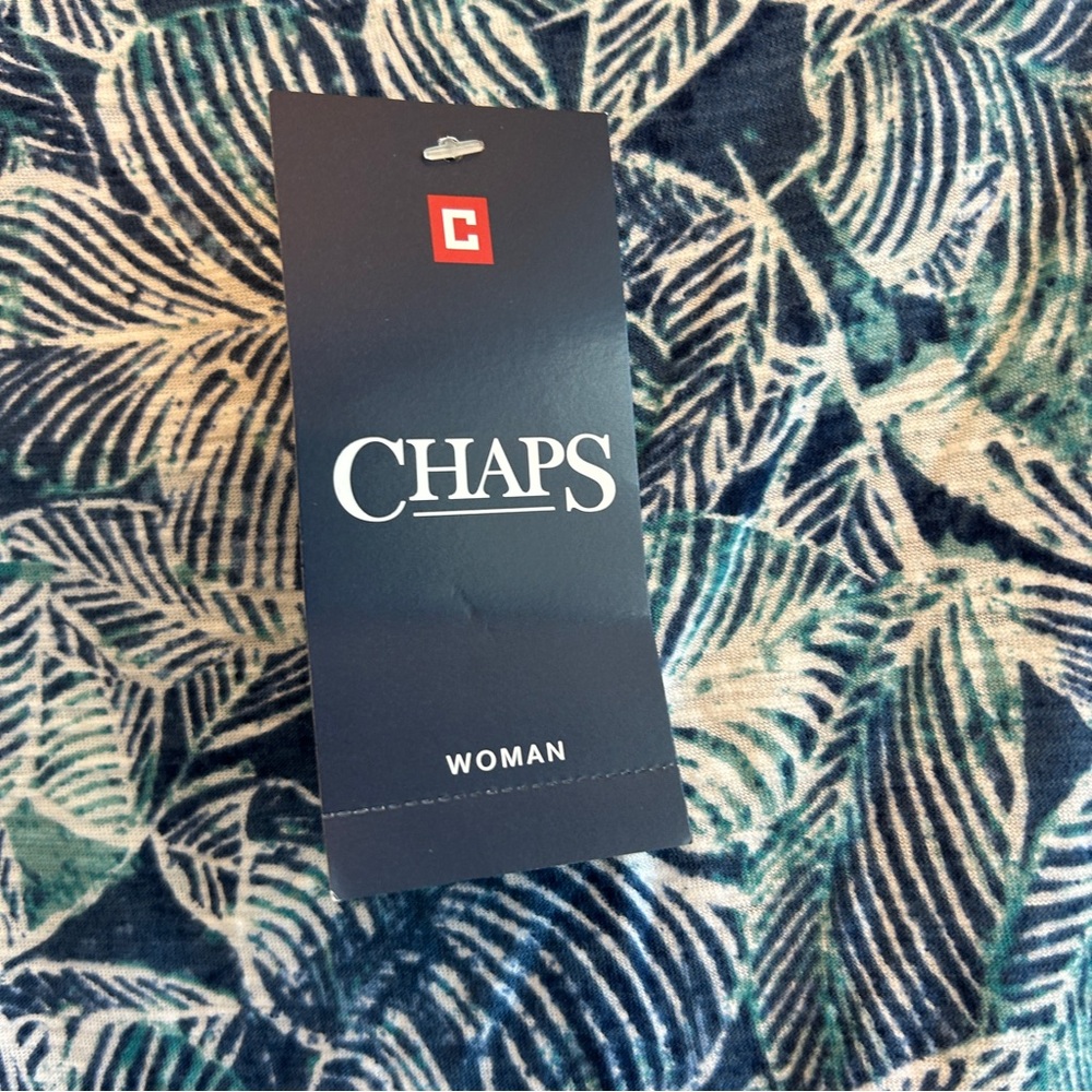 NWT Chaps Leaf Print Top Size 2X - Picture 5 of 8